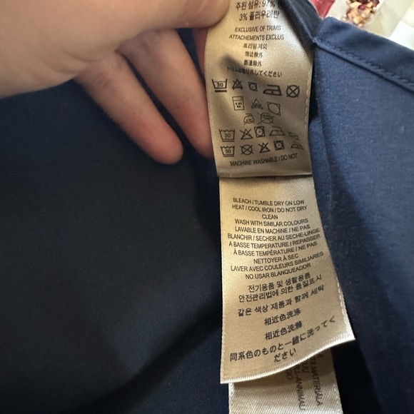 Authentic Men's Sherfield Sport Shirt S Slim Fit Navy Dress Shirt Strech cotton - Picture 12 of 13